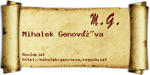 Mihalek Genovéva névjegykártya